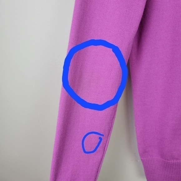 LORD & Taylor Button Up Cardigan Merino Wool Purple M - Picture 4 of 12